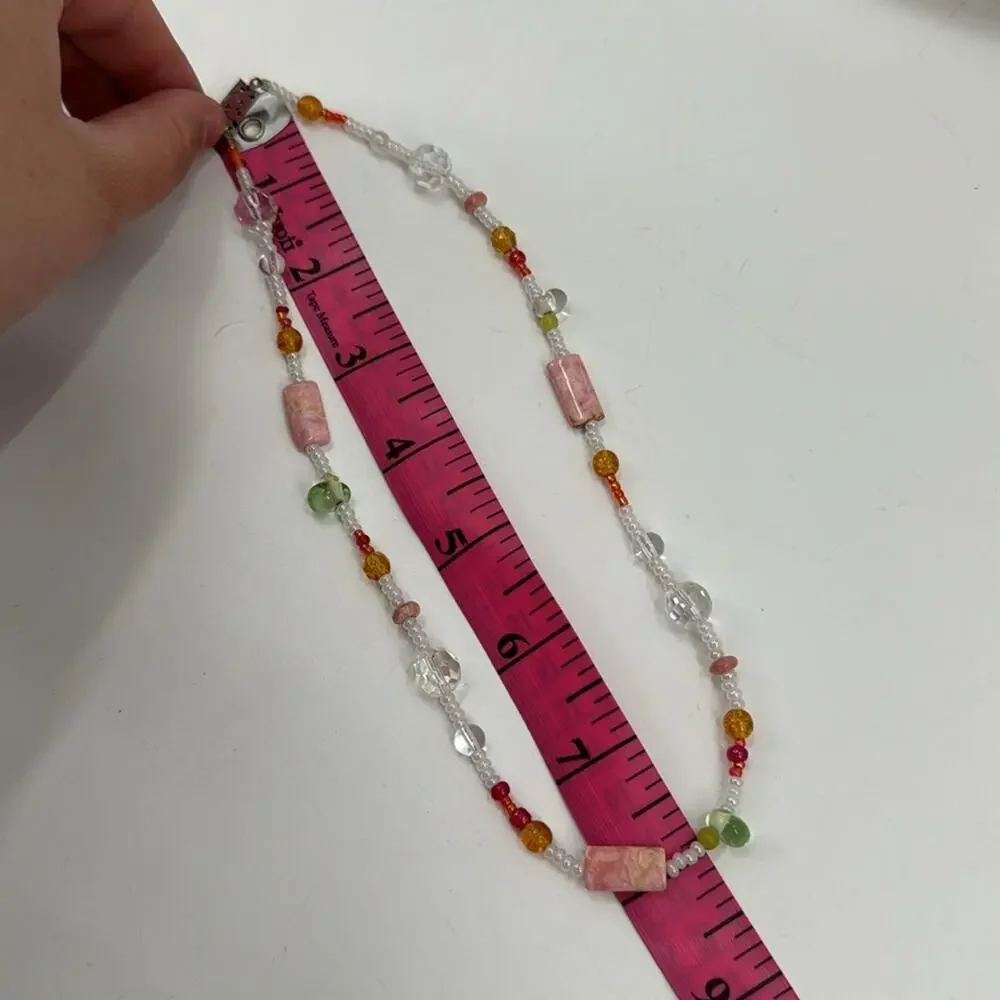 Handmade beaded choker necklace